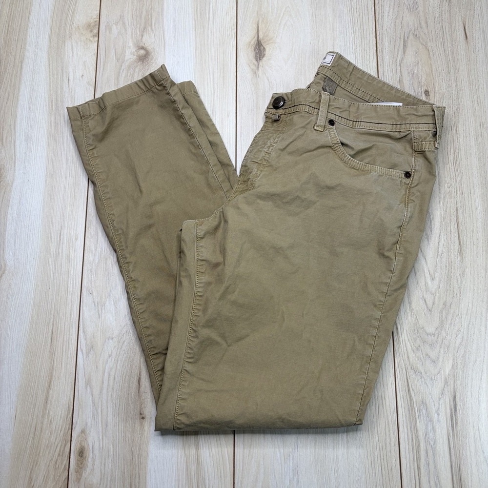 Briglia 1949 Men's 5 Pocket Cotton Casual Chino Pants Khaki Size 36x28 Slim Fit